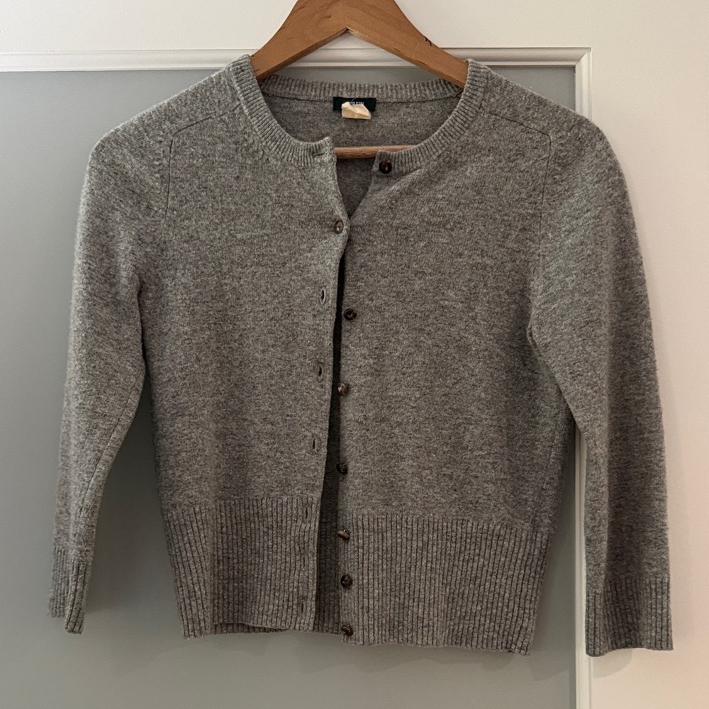 J. Crew Gray Women's Wool and Cashmere Cardigan